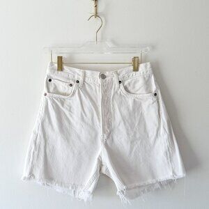 Agolde White Jean Shorts